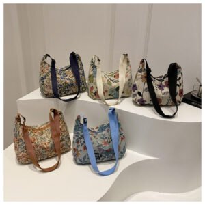 Floral Jacquard Shoulder Bag